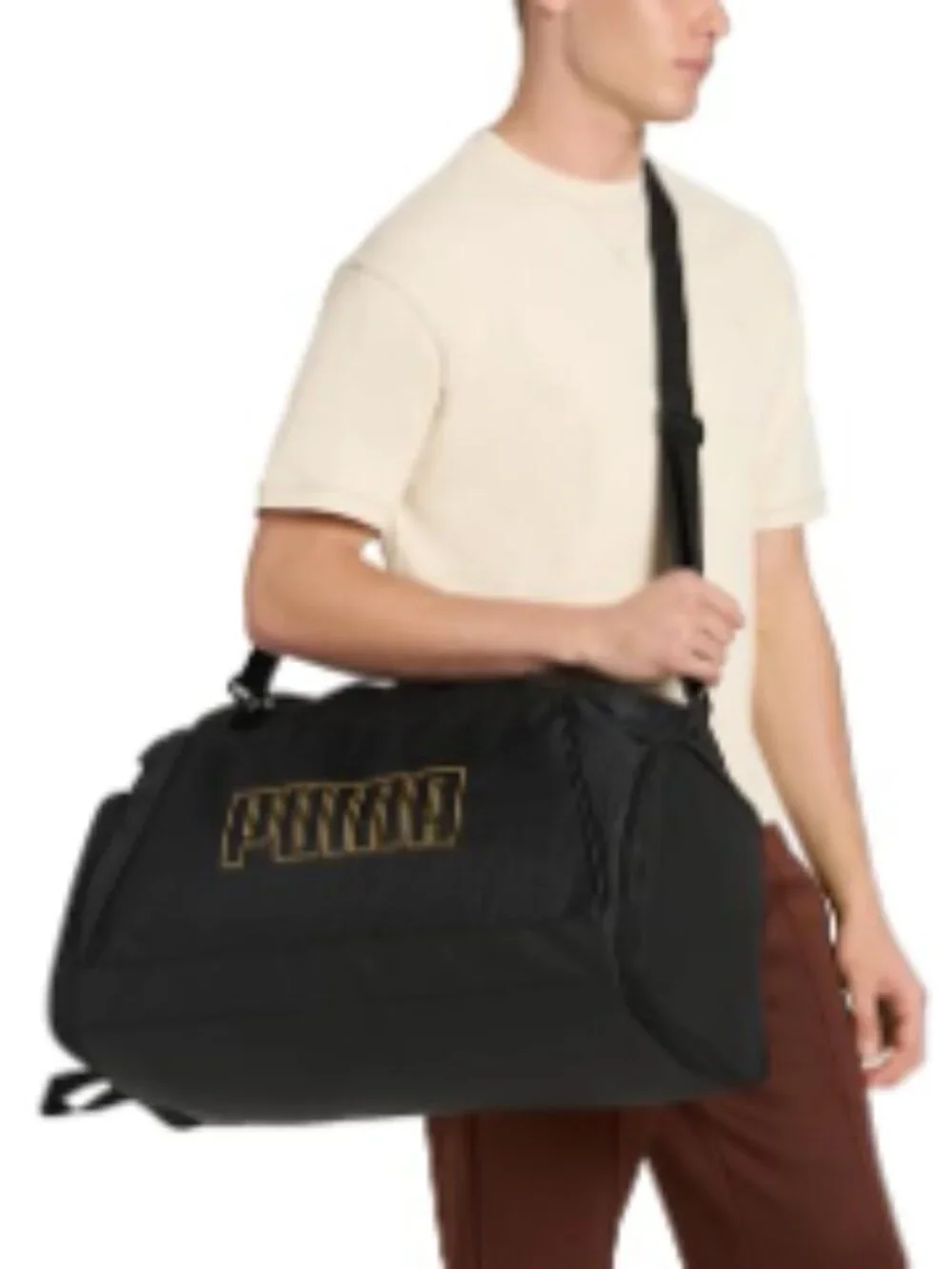 PUMA Duffel Bag Removable Strap Shoe Pocket 600D Polyester Travel Gym